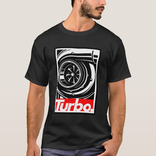 Turbo für Personen, die Liebe für mehr Rennen und  T-Shirt (Vorderseite)