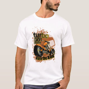 Turbo Orange Brennen Sie das Grafische T-Shirt der