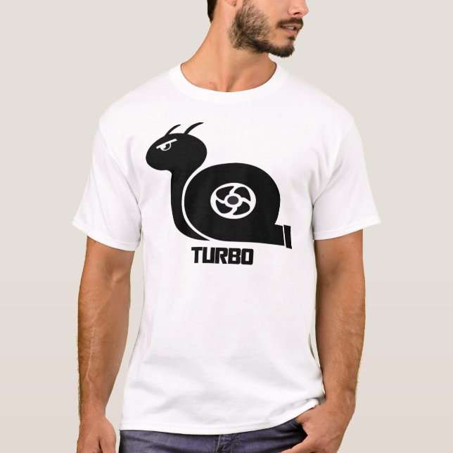 Turbo-Schneckenaufkleber T-Shirt (Vorderseite)