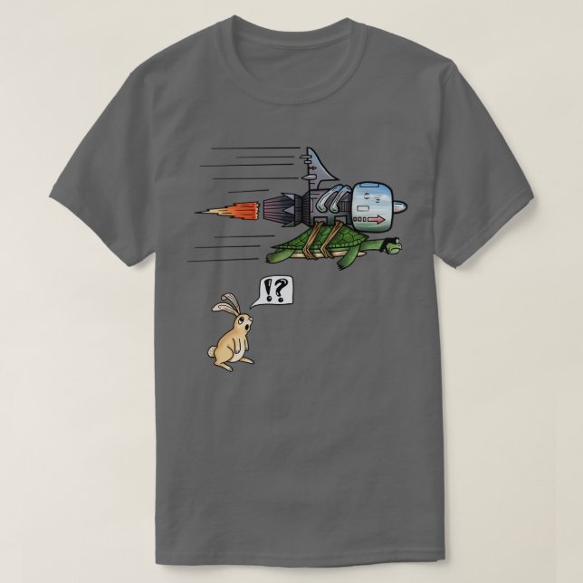 Turbo Tortoise Der Hase T-Shirt (Design vorne)