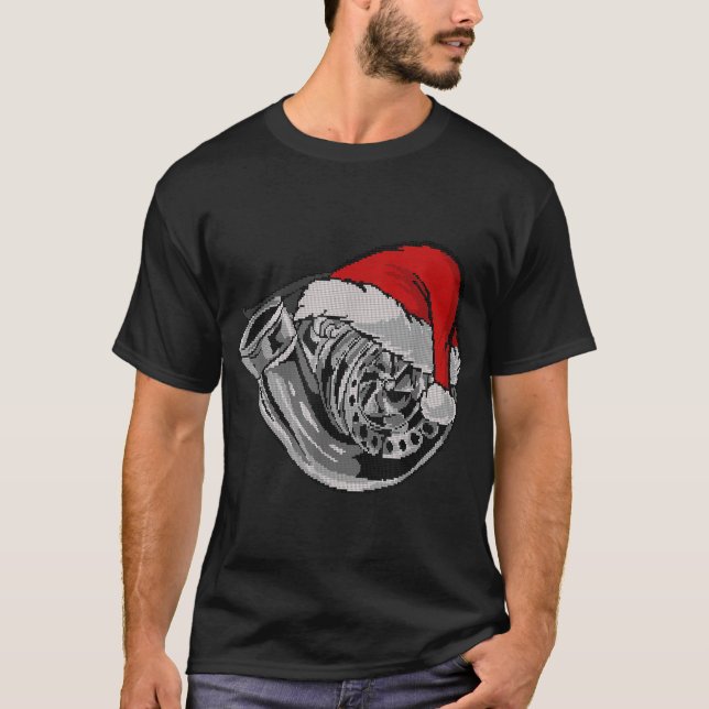Turbo Ugly Weihnachtswagen Enthusiast Racing Drift T-Shirt (Vorderseite)
