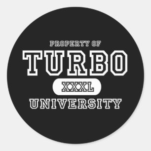 Turbo University Dark Runder Aufkleber