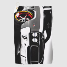 Turbohandtuch: Muscle Car Inspiriert Golfhandtuch