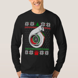 Turbolader hässlicher Weihnachts-Turbo-Diesel-LKW  T-Shirt