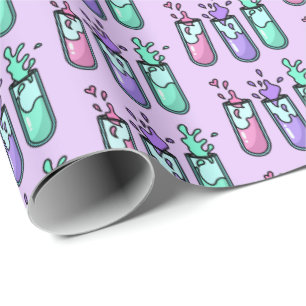 Turbulente Reagenzgläser Geschenkpapier