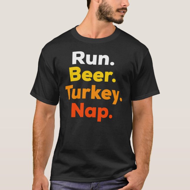 Turc Trot Tshirt - Drôle Chemise Race Thanksgiving (Devant)
