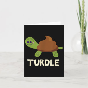 Turdle Funny Turtle Kack Emoticon Karte