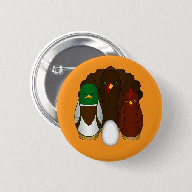 Turducken Button (Vorne & Hinten)