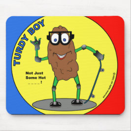 Turdy Boy Stand - Rot und Blau Mousepad - sauber