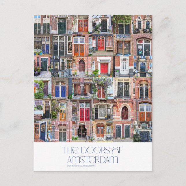 Türen der Amsterdamer Postkarte (Vorderseite)