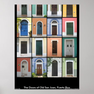Türen des alten San Juan Poster
