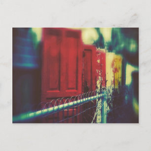 Türen des Datenschutzzauns Postkarte