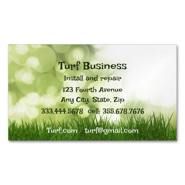 Turf Lawn Sod Farm Business Card Magnetische Visitenkarte (Vorderseite)