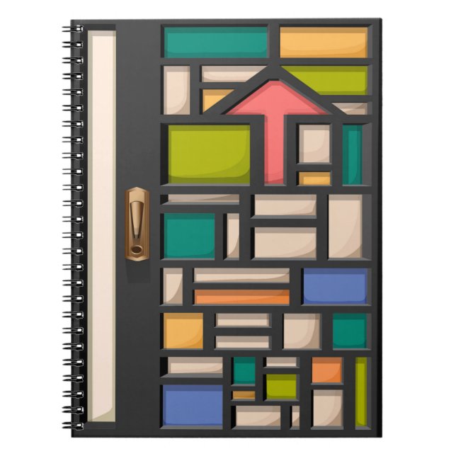 Türfarbglas Notizblock (Vorderseite)