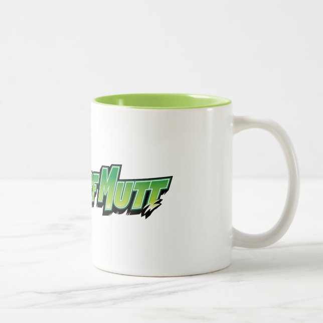 TurfMutt Logo-Tasse Zweifarbige Tasse (Rechts)