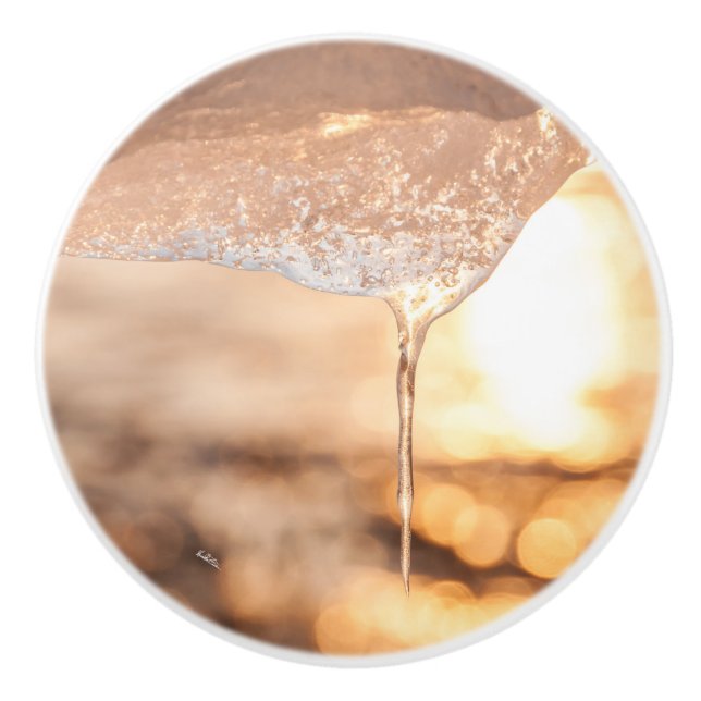 Türgriff, Sonne durch das Eis Keramikknauf (Vorderseite)