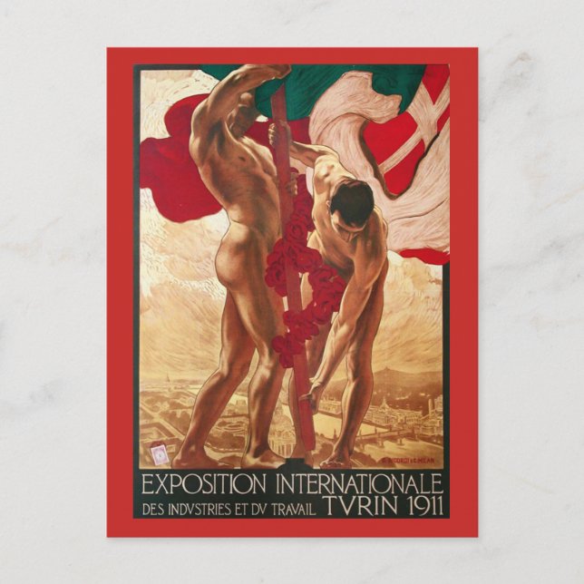 Turin 1911 Weltmesse Postkarte (Vorderseite)