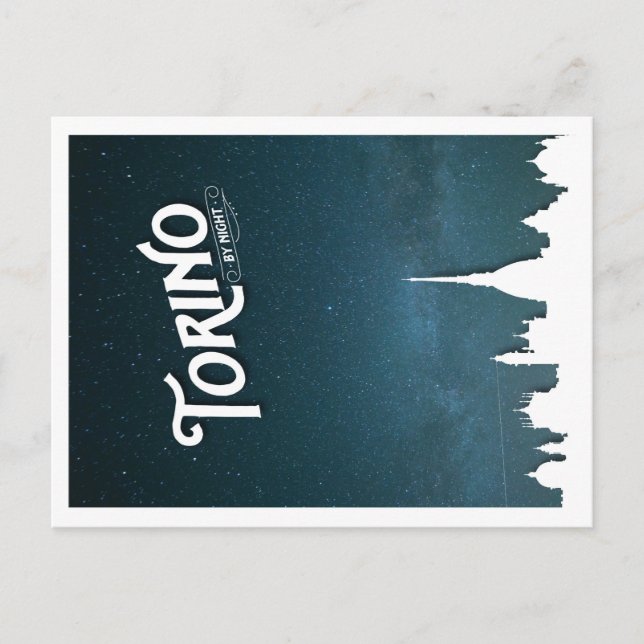 Turin bei Nacht - Postkarte (Vorderseite)