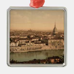 Turin im 19. Jahrhundert, Piemont, Italien Silbernes Ornament