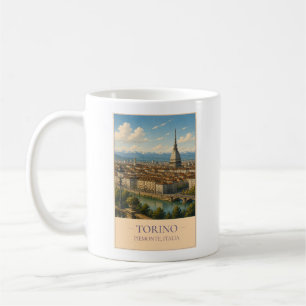 Turin, Italien – Vintage-Reisebecher Kaffeetasse