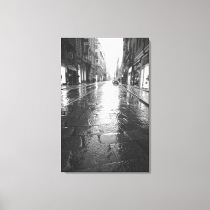 Turin Italien, Wet Street Abend Leinwanddruck