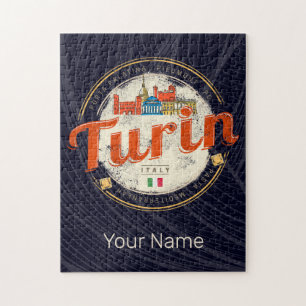 Turin Piedmont Retro Skyline Vintage Pasta