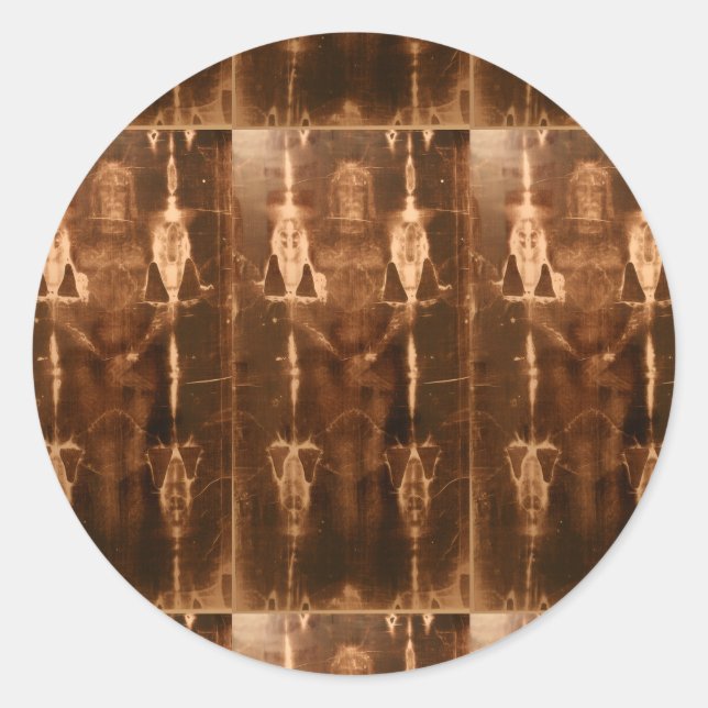 Turiner Grabtuch Runder Aufkleber (Vorderseite)