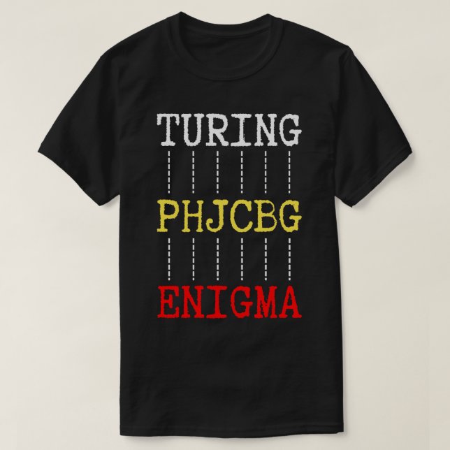 Turing und Enigma T-Shirt (Design vorne)