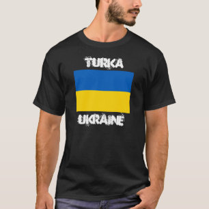 Turka, Ukraine mit ukrainischer Wappen T-Shirt