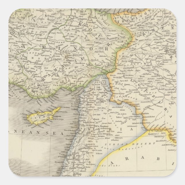 Türkei 3 quadratischer aufkleber (Vorderseite)