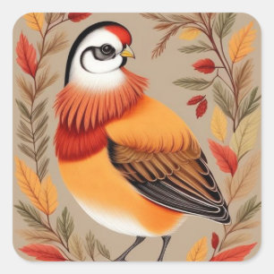 Türkei Bird Quadratischer Aufkleber