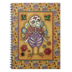 TÜRKEI-BONEN FARBFARBIG ERNTEDANK BIRD SKULL NOTIZBLOCK