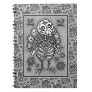 TÜRKEI-BONEN FARBFARBIG ERNTEDANK BIRD SKULL NOTIZBLOCK