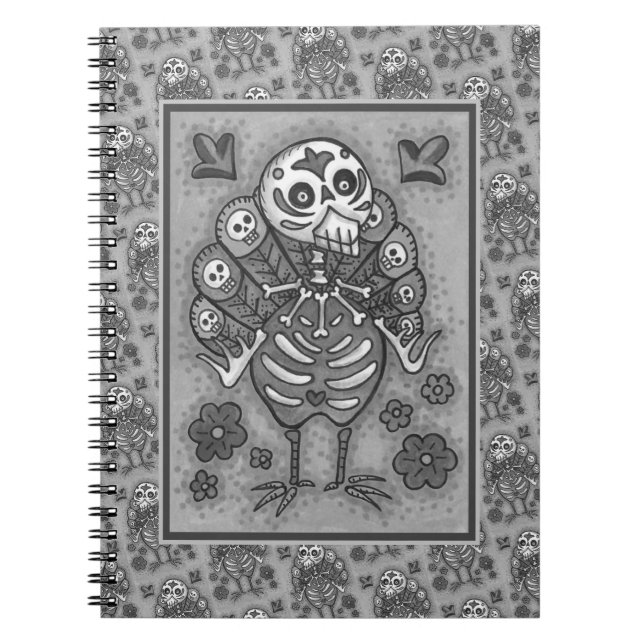 TÜRKEI-BONEN FARBFARBIG ERNTEDANK BIRD SKULL NOTIZBLOCK (Vorderseite)