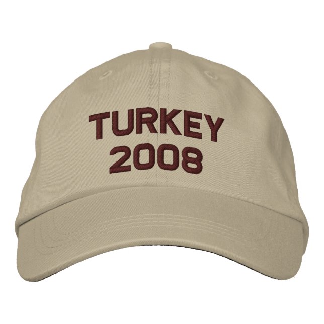 Türkei-Bowl Wandel zum laufenden Jahr Bestickte Baseballkappe (Vorderseite)