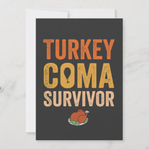 Türkei Coma Survivor Funny Erntedank Geschenk Einladung