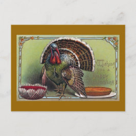 Türkei, Cranberry Sauce & Pumpkin Pie Erntedank Feiertagspostkarte