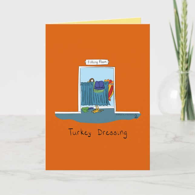 Türkei Dressing Funny Erntedank Card Karte (Vorderseite)
