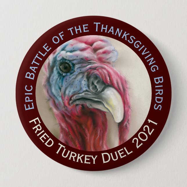 Türkei Duell Holiday Cook Off Pinback Schaltfläche Button (Vorderseite)
