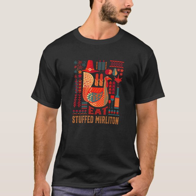 Türkei Eat Stuffed Mirliton Erntedank Chayote T-Shirt (Vorderseite)