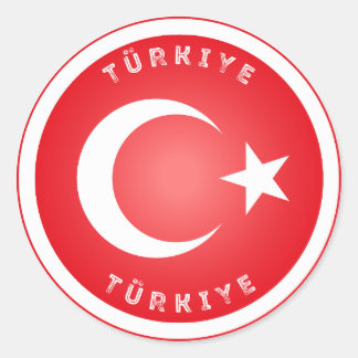 Türkei-Erbe-Emblem Runder Aufkleber
