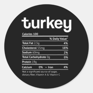 Türkei Ernährungsleute Spaß Erntedank Weihnachten Runder Aufkleber