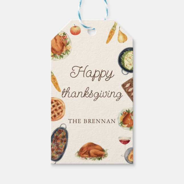 Türkei Erntedank Dinner Geschenktasten Geschenkanhänger (Vorderseite)