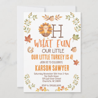 Türkei Erntedank Einladung zum Geburtstag, Fall