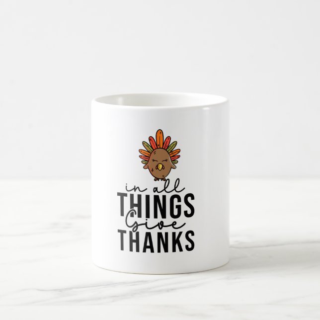 Türkei Erntedank Kaffee Tasse - Feierlicher Fall (Mittel)