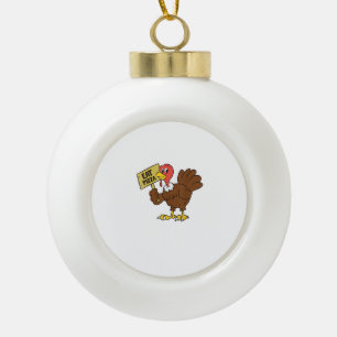 Türkei Ess Pizza Funny Erntedank Keramik Kugel-Ornament
