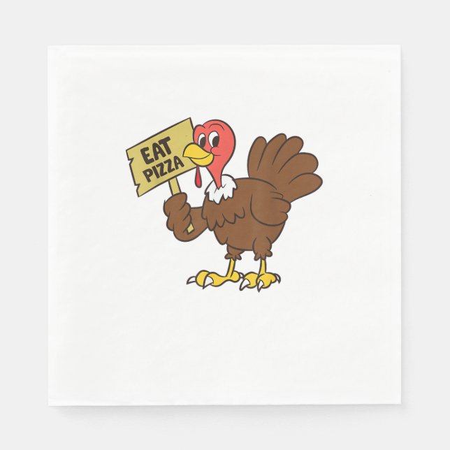 Türkei Ess Pizza Funny Erntedank Serviette (Vorderseite)
