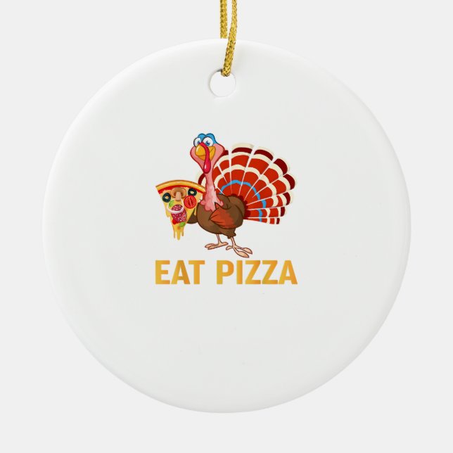 TÜRKEI ESSEN PIZZA Shirt Erwachsene Vegane Kinder  Keramik Ornament (Vorne)