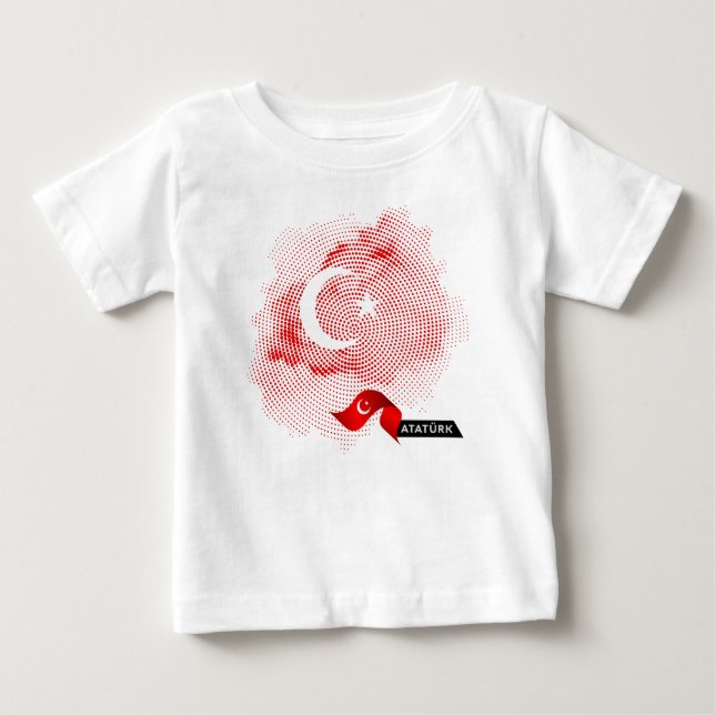 Türkei-Flagge Baby T-shirt (Vorderseite)