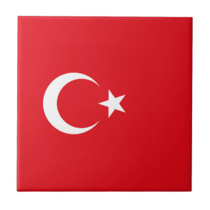 Türkei-Flagge Fliese